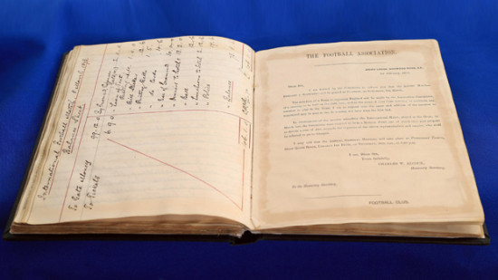 The original handwritten Laws of the Game, by Ebenezer Cobb Morley